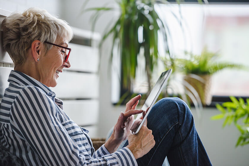 Woman Using Her Tablet Computer